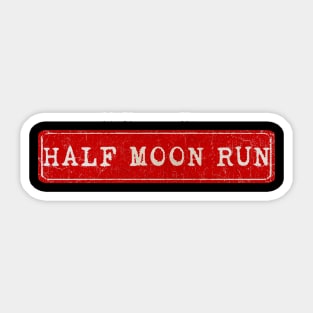 vintage retro plate Half Moon Run Sticker